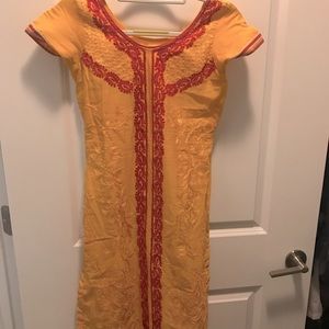 Yellow and pink salwar